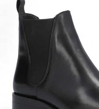 Alpe Schwarze Couture Lederstiefeletten