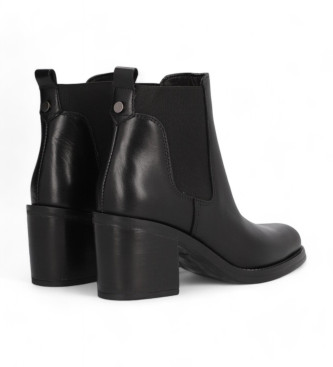 Alpe Leyna Leather Ankle Boots black