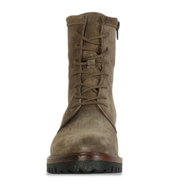 Alpe Militare brown leather ankle boots