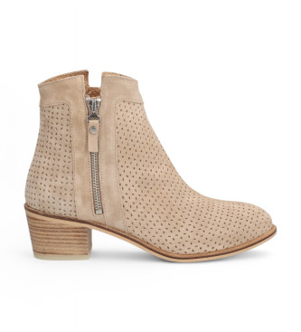 Alpe Bottines en cuir Nelly beige