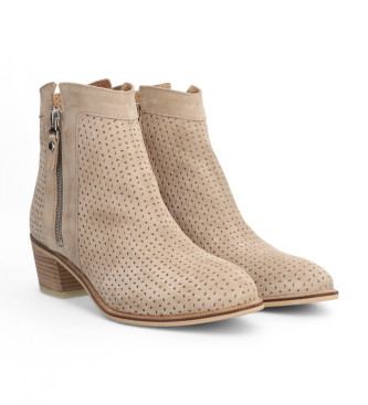 Alpe Bottines en cuir Nelly beige