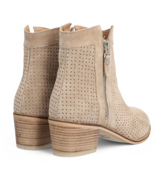 Alpe Nelly Lederstiefelette beige