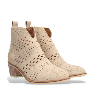 Alpe Nelly ankelstvler i lder, beige