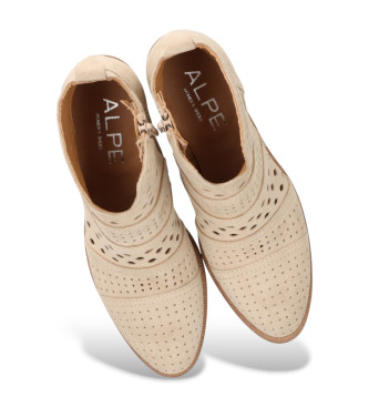 Alpe Nelly ankelstvler i lder, beige