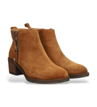 Alpe Brown Nelly leather ankle boots