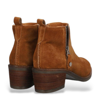 Alpe Bottines en cuir Nelly marron