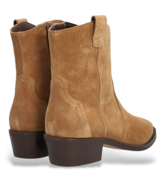 Alpe Bruine Nevada leren enkellaarsjes