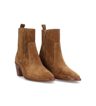 Alpe Bottines en cuir Nevada marron