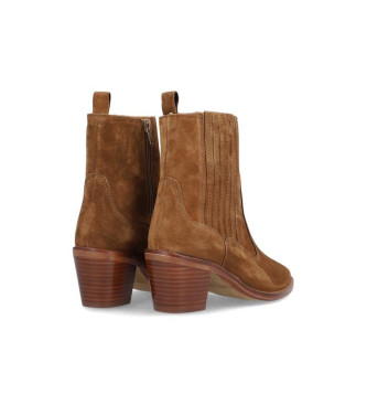 Alpe Bottines en cuir Nevada marron