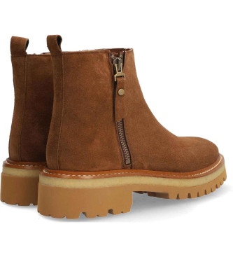 Alpe Nordiske ankelst�vler i brunt l�der