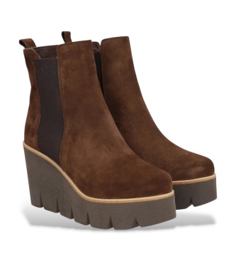 Alpe Botins em pele Sasha castanhos
