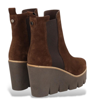Alpe Botins em pele Sasha castanhos