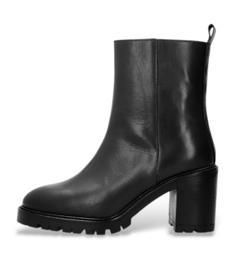 Alpe Bottines en cuir Valley noir