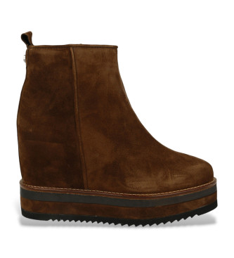 Alpe Bottines en cuir Vanity marron