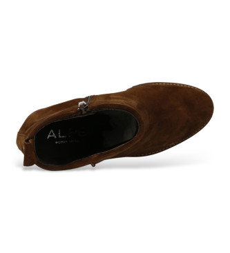 Alpe Botins em pele Vanity castanhos