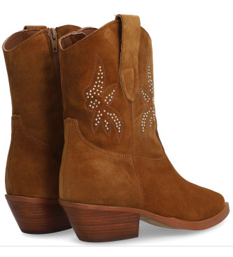 Alpe Wester ankelst�vlar i brunt l�der