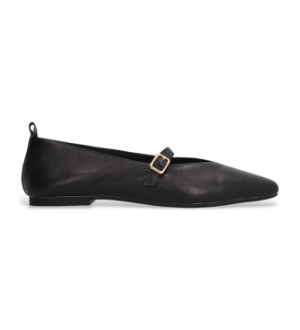 Alpe Ballerine in pelle nera Paris