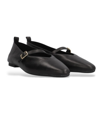 Alpe Ballerine in pelle nera Paris