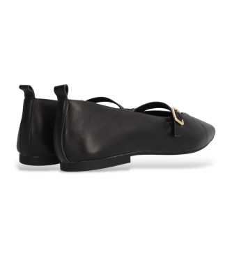 Alpe Ballerine in pelle nera Paris