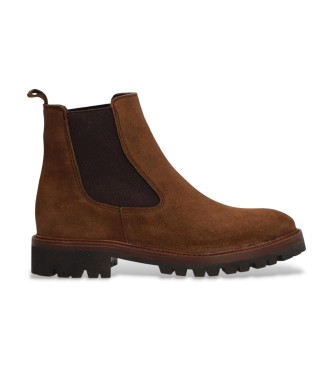 Alpe Militaire Leather Ankle Boots brown