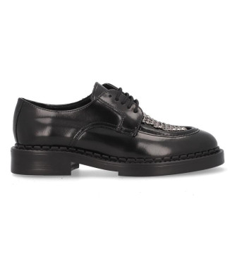 Alpe Mocasines Chester de piel negro