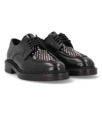 Alpe Mocasines Chester de piel negro