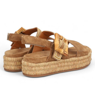 Alpe Brown Bali leather sandals 
