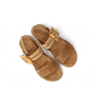 Alpe Brown Bali leather sandals 