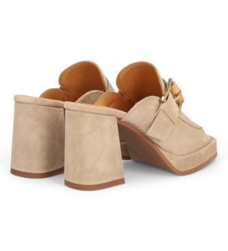 Alpe Chiara sandaler i beige lder -Klhjd 8,5 cm