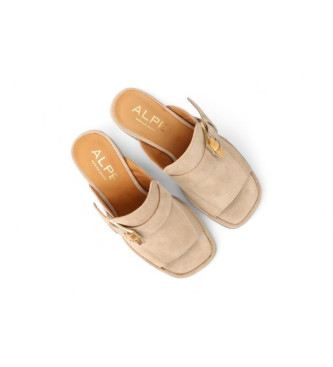 Alpe Chiara sandaler i beige lder -Klhjd 8,5 cm