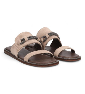Alpe Taupe citadel leather sandals