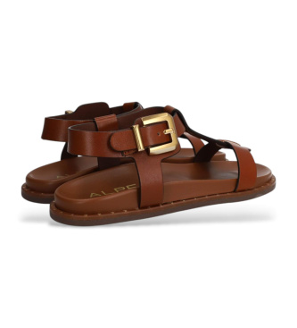 Alpe Isabella brown leather sandals