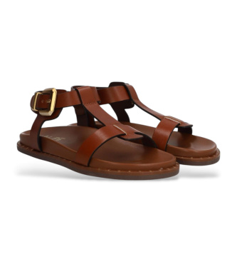 Alpe Isabella brown leather sandals