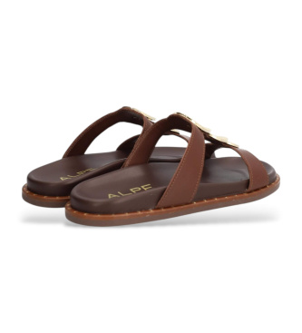 Alpe Isabella brown leather sandals