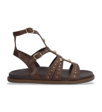 Alpe Isabella brown leather sandals