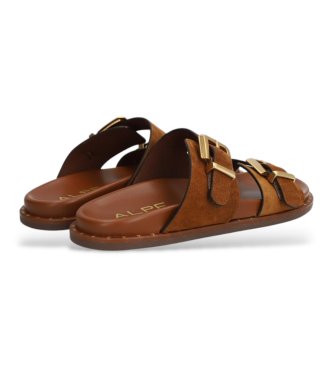 Alpe Isabella brown leather sandals