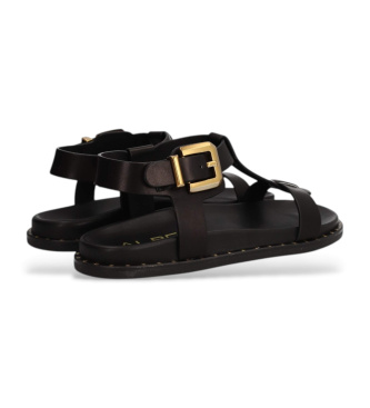 Alpe Isabella leather sandals black