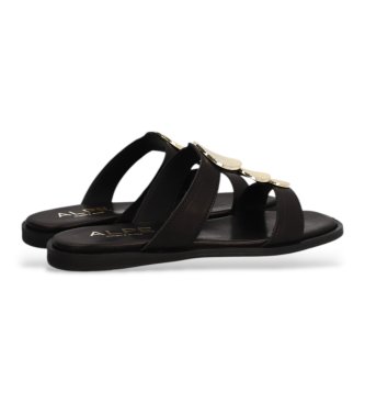 Alpe Sheila 17 leather sandals black