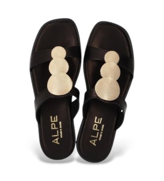 Alpe Sheila 17 leather sandals black