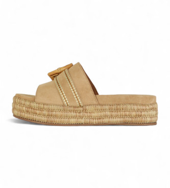 Alpe Sandali in pelle marrone slip-on 