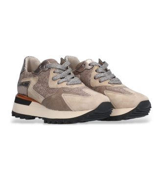 Alpe Estrella sneakers i lder taupe