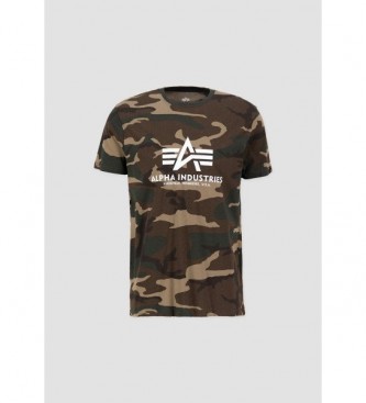 ALPHA INDUSTRIES Camouflage grn basic T-shirt
