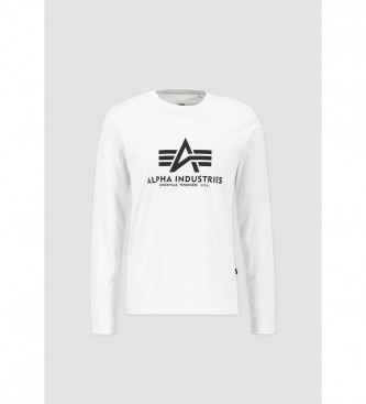 ALPHA INDUSTRIES Basic T-shirt - LS hvid
