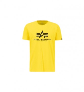ALPHA INDUSTRIES Yellow logo T-shirt