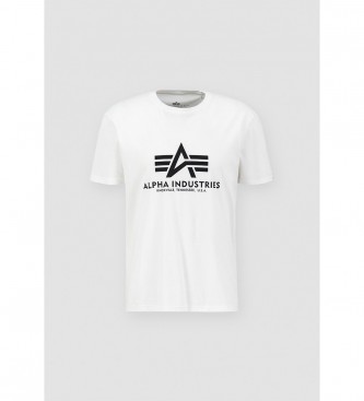 ALPHA INDUSTRIES Biała koszulka z logo