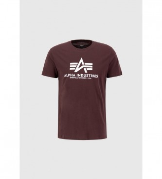 ALPHA INDUSTRIES Kastanienbraunes Logo-T-Shirt