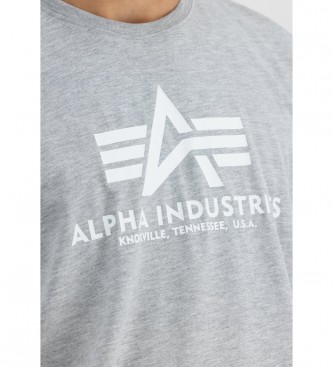 ALPHA INDUSTRIES T-shirt grigia con logo