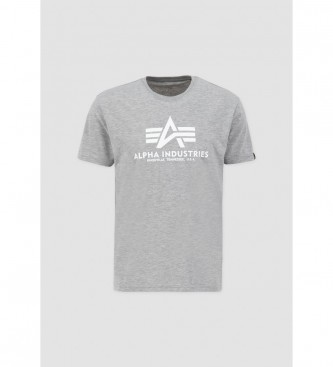 ALPHA INDUSTRIES Grey logo T-shirt