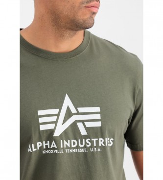 ALPHA INDUSTRIES T-shirt med grn logotyp