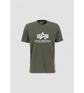 ALPHA INDUSTRIES T-shirt med grn logotyp